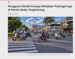 Pengguna Honda Scoopy Manjakan Pasangannya di Pantai Sedau Singkawang