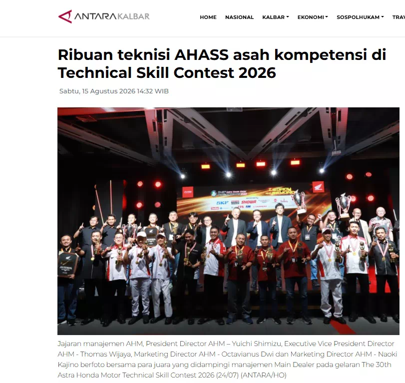 Ribuan teknisi AHASS asah kompetensi di Technical Skill Contest 2026