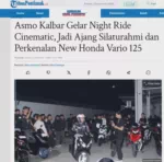 Asmo Kalbar Gelar Night Ride Cinematic, Jadi Ajang Silaturahmi dan Perkenalan New Honda Vario 125