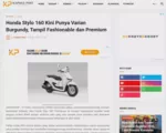 Honda Stylo 160 Kini Punya Varian Burgundy, Tampil Fashionable dan Premium