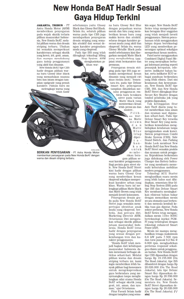 New Honda BeAT Hadir Sesuai Gaya Hidup Terkini