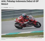 Arbi, Pebalap Indonesia Debut di GP Moto3