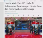 Honda Vario Evo 160 Hadir di Kalimantan Barat dengan Desain Baru dan Performa Lebih Bertenaga