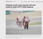Pebalap muda Astra Honda raih dua podium pada IHTTC 2026 Sepang