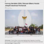 Convoy Merdeka 2026, Ratusan Bikers Honda Jelajahi Destinasi Pontianak