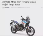 CRF1100L Africa Twin Terbaru Teman Jelajah Tanpa Batas