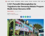 2.521 Pemudik Diberangkatkan ke Yogyakarta dan Semarang Melalui Program Mudik Aman Bersama AHM