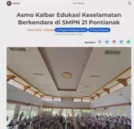 Asmo Kalbar Edukasi Keselamatan Berkendara di SMPN 21 Pontianak