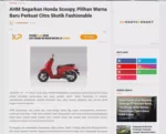 AHM Segarkan Honda Scoopy, Pilihan Warna Baru Perkuat Citra Skutik Fashionable