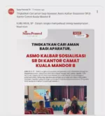 Tingkatkan Cari aman bagi Aparatur, Asmo Kalbar Sosialisasi SR di Kantor Camat Kuala Mandor B