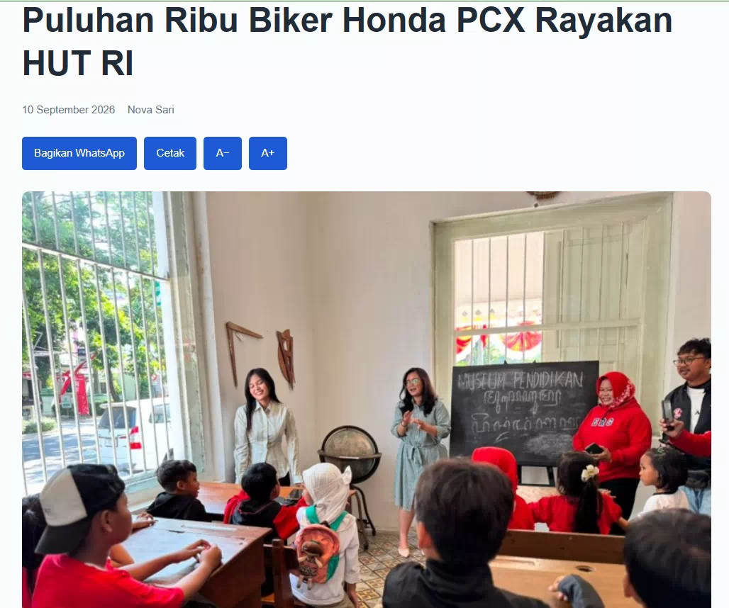 Puluhan Ribu Biker Honda PCX Rayakan HUT RI