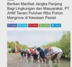 Berikan Manfaat Jangka Panjang Bagi Lingkungan dan Masyarakat, PT AHM Tanam Puluhan Ribu Pohon Mangrove di Kawasan Pesisir