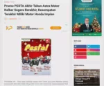 Promo PESTA Akhir Tahun Astra Motor Kalbar Segera Berakhir, Kesempatan Terakhir Miliki Motor Honda Impian