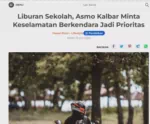 Liburan Sekolah, Asmo Kalbar Minta Keselamatan Berkendara Jadi Prioritas