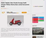 Makin Stylish, New Honda Scoopy Hadir dengan Pilihan Warna Baru untuk Konsumen Muda