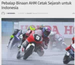 Pebalap Binaan AHM Cetak Sejarah untuk Indonesia
