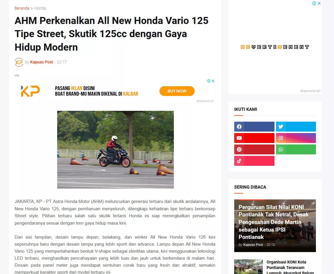AHM Perkenalkan All New Honda Vario 125 Tipe Street, Skutik 125cc dengan Gaya Hidup Modern