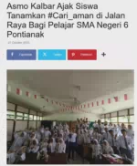 Asmo Kalbar Ajak Siswa Tanamkan #Cari_aman di Jalan Raya Bagi Pelajar SMA Negeri 6 Pontianak