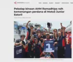 Pebalap binaan AHM Ramadhipa raih kemenangan perdana di Moto3 Junior Estoril