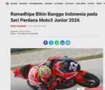 Ramadhipa Bikin Bangga Indonesia pada Seri Perdana Moto3 Junior 2026
