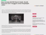 New Honda ADV160 Resmi Hadir, Skutik Premium SUV Tangguh untuk Penjelajah Jalan