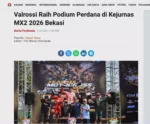 Valrossi Raih Podium Perdana di Kejurnas MX2 2026 Bekasi