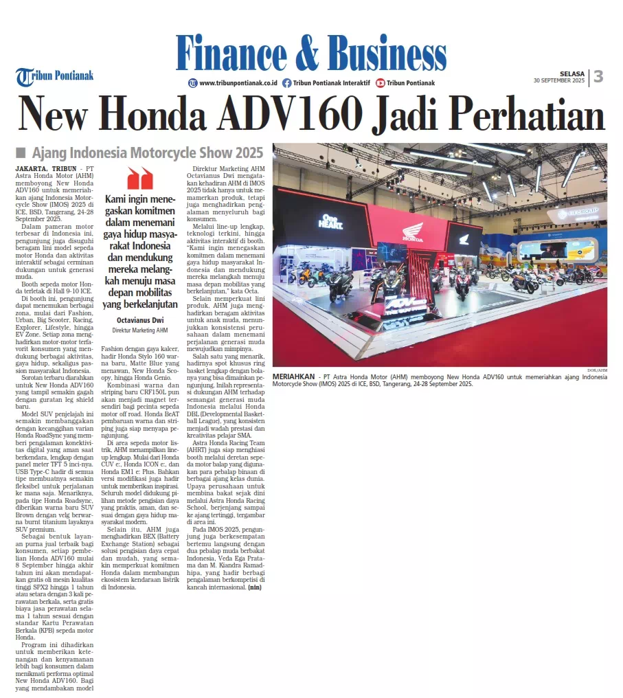 New Honda ADV160 Jadi Perhatian - Ajang Indonesia Motorcycle Show 2025