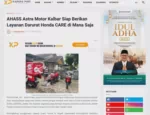 AHASS Astra Motor Kalbar Siap Berikan Layanan Darurat Honda CARE di Mana Saja